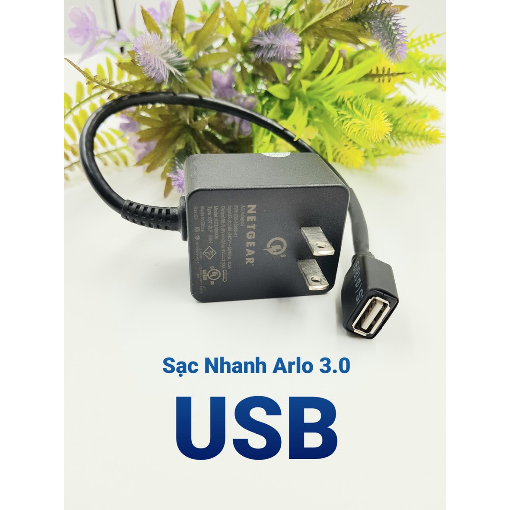 Sạc Nhanh Arlo QC3.0 Cổng USB DIY Netgear 5V2A, Sạc Nhanh 5V2A Cổng USB