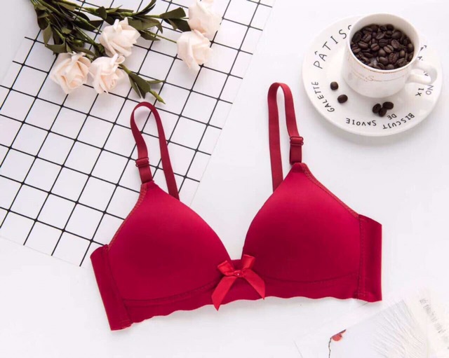 Áo Lót Đính Nơ Viền Sóng Cực Xinh 6699.