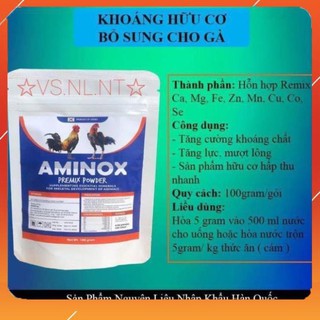 Khoáng Hữu Cơ Cho Gà Đá#AMINOX 100G !