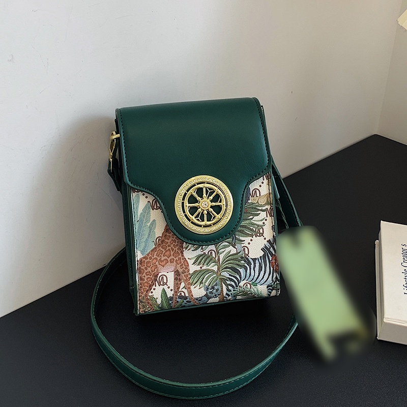 Túi đeo chéo IELGY đựng điện thoại dáng vuông nhỏ in họa tiết niche thời trang dành cho nữ