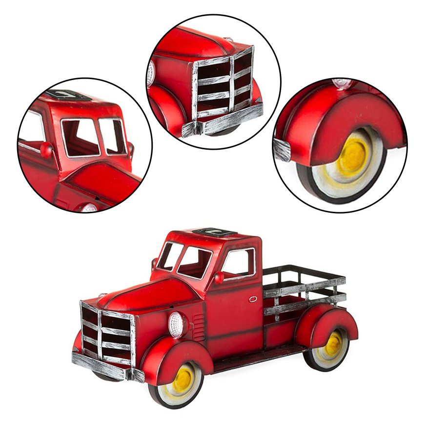 Chậu hoa hình xe tải phong cách retro sử dụng năng lượng mặt trời