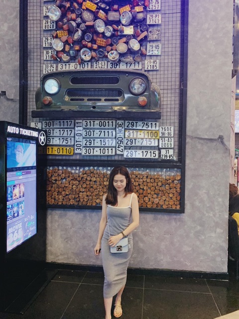 [Mã SKAMSALEP6 giảm 10% tối đa 100K đơn 150K] ( Ảnh thật ) V0505 váy hai dây body viền trắng | BigBuy360 - bigbuy360.vn