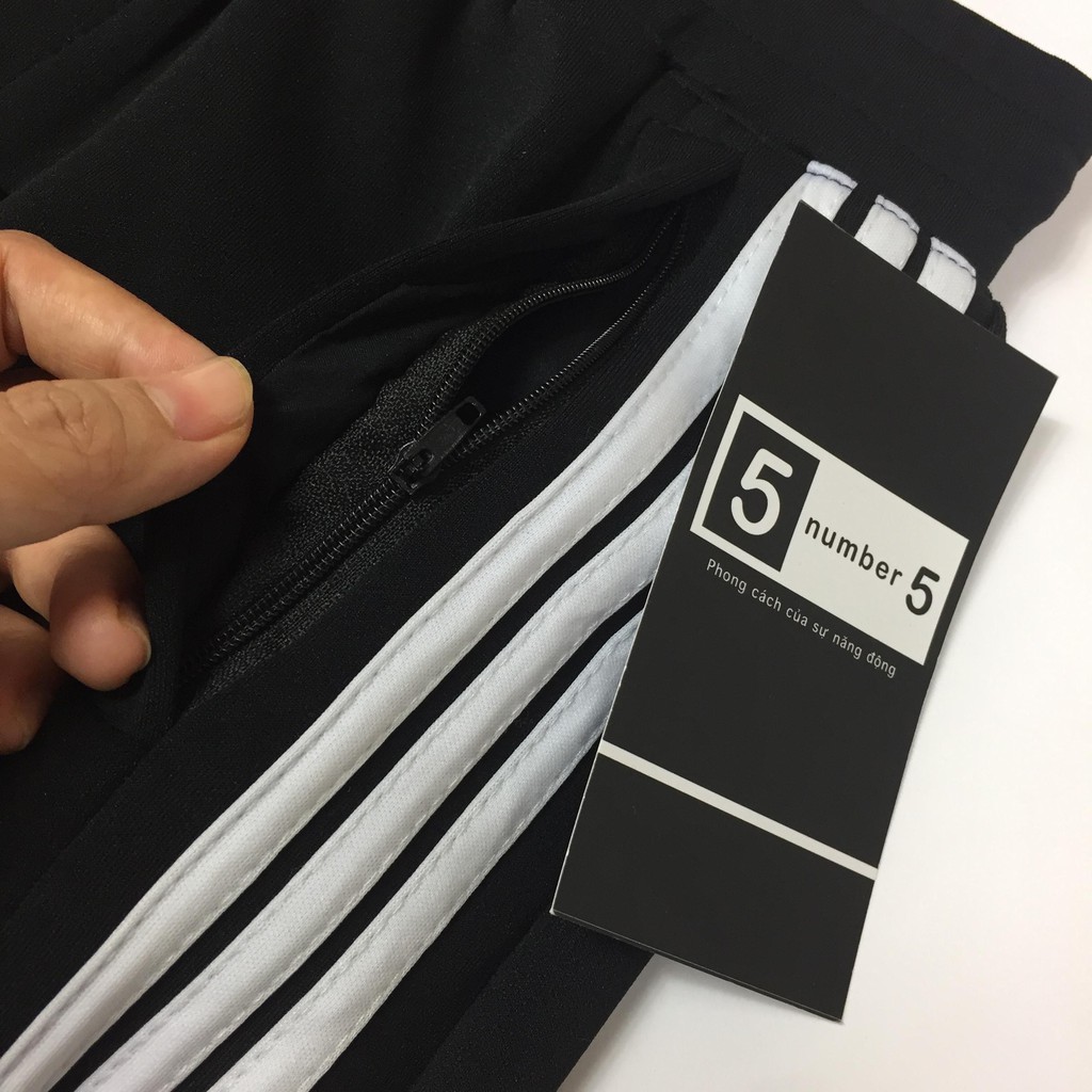Quần thể thao nam nỉ dày dặn 3 sọc NUMBER5 quần Jogger 3 lines