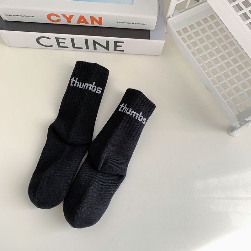 Vớ Cotton Mềm Giữ Ấm Thêu Chữ Đơn Giản Dành Cho Bé