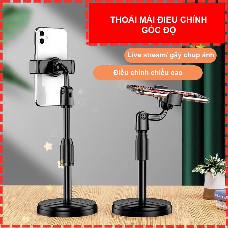 Giá Đỡ Điện Thoại Live Stream Xem Phim Chụp Ảnh Xoay 360 Độ Chân Đỡ Nặng Vô Cùng Chắc Chắn