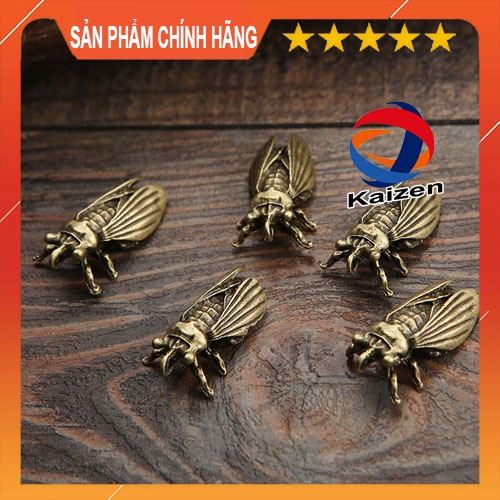 Ve sầu bằng đồng nhỏ gọn làm móc treo chìa khóa, kim thiền, tượng đồng
