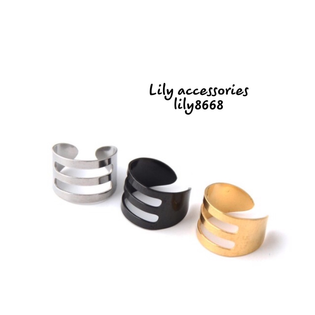 TRIPLE HELIX EARCUFF kẹp tai titan 3 vòng không gỉ không đen không dị ứng nam nữ - kẹp vành tai không cần xỏ lỗ unisex