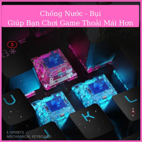 Bàn Phím Cơ Gaming Cao Cấp K1000 FULL LED RGB, Bàn Phím Máy Tính Có Dây Blue Switch Gõ Cực Đã Cho Laptop, PC Có Kê Tay