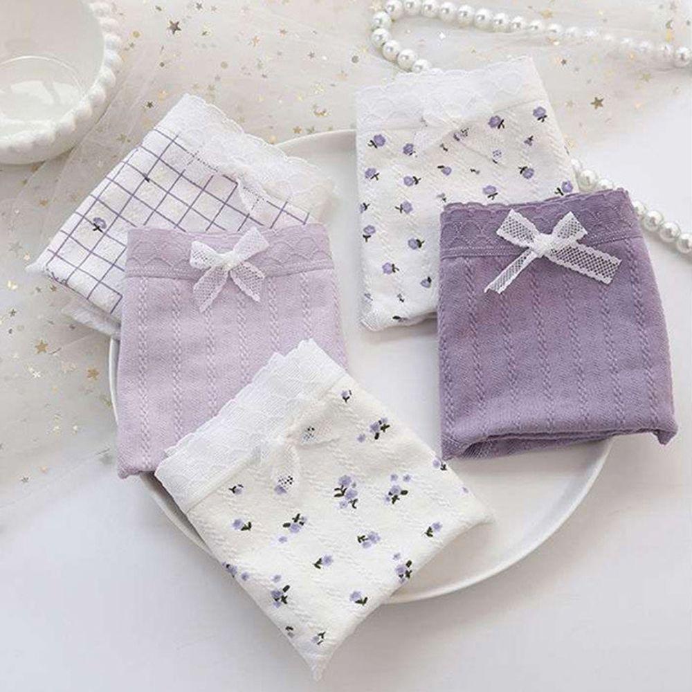 Quần Lót Cotton Phối Ren Bèo Mềm Mại Thoải Mái Cho Nữ
