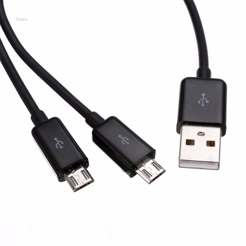 Dây cáp sạc chữ Y chuyển đổi cổng USB 2.0 sang 2 cổng Micro USB 2.0 tiện lợi