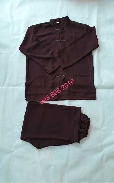 Bộ cổ tàu nâu nút Tiều Nam Trung Niên (thích hợp đi chùa) | BigBuy360 - bigbuy360.vn