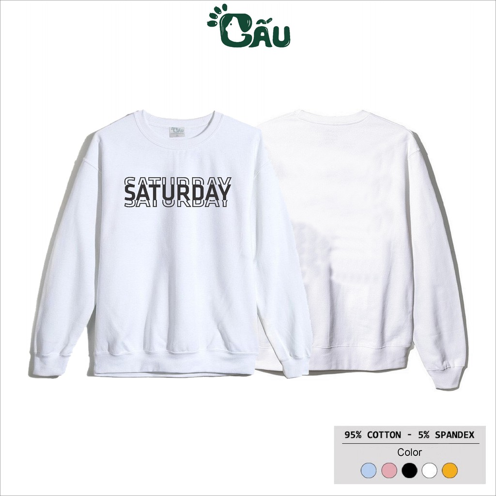 Áo sweater men194 vải co dãn, dày dặn mềm mịn form rộng  -SW SATURDAY | BigBuy360 - bigbuy360.vn