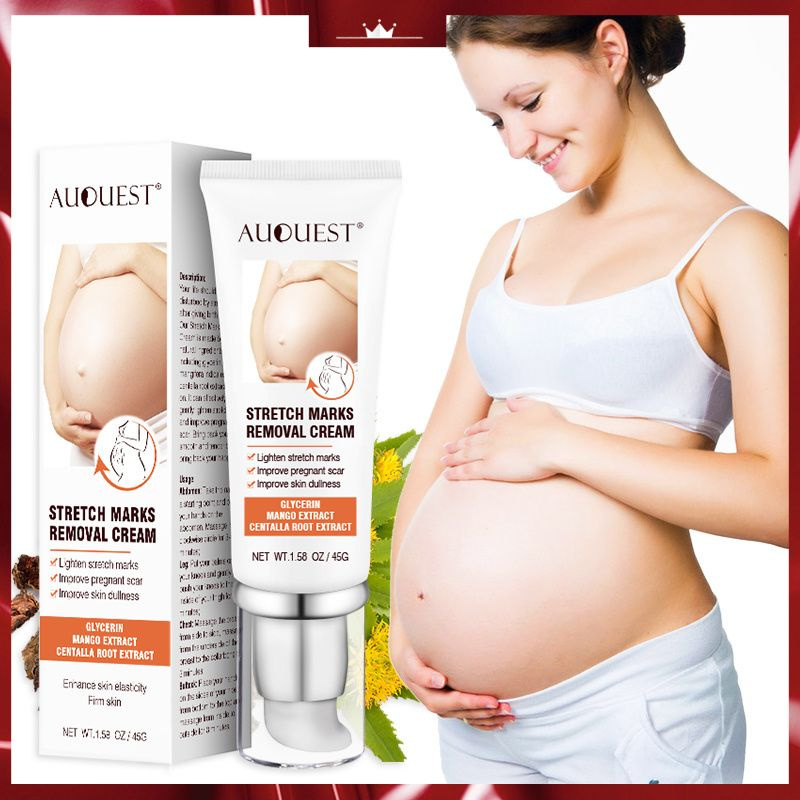 【Ready Stock】 AUQUEST Pregnant Belly Line Cream Cross-border Belly Firming Cream Reduce Postpartum Obesity Stretch Mark Repair Cream 【TB】