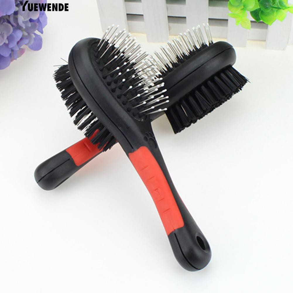 1 lược chải lông thân nhựa răng thép hai mặt cho thú cưng