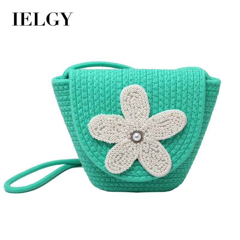 IELGY Túi Đeo Vai Dệt Hình Hoa Thời Trang Mùa Hè Cho Nữ