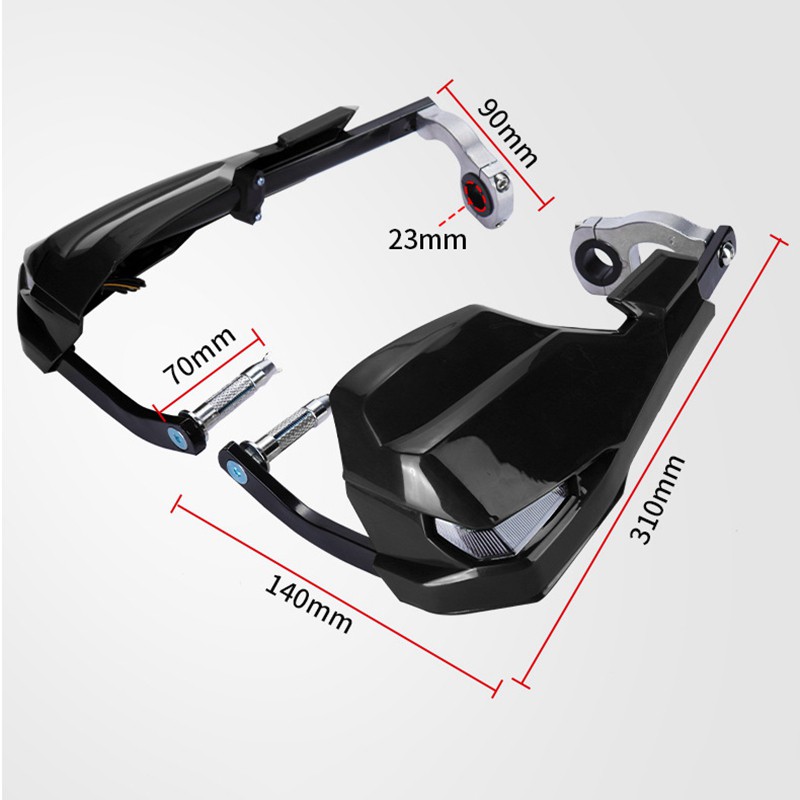 Phụ kiện bảo vệ tay lái xe mô tô 22mm - 28mm có đèn led thích hợp cho Bmw Honda Yamaha Suzuki Ktm
