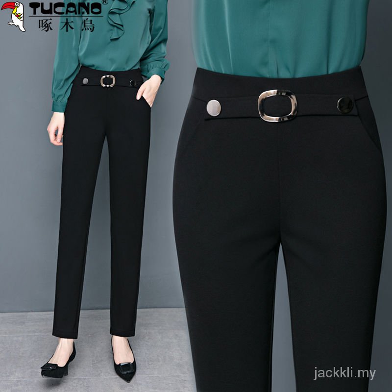 Quần Tây Đen Lưng Cao Ống Đứng Thời Trang Xuân Thu Cho Nữ Trung Niên | BigBuy360 - bigbuy360.vn