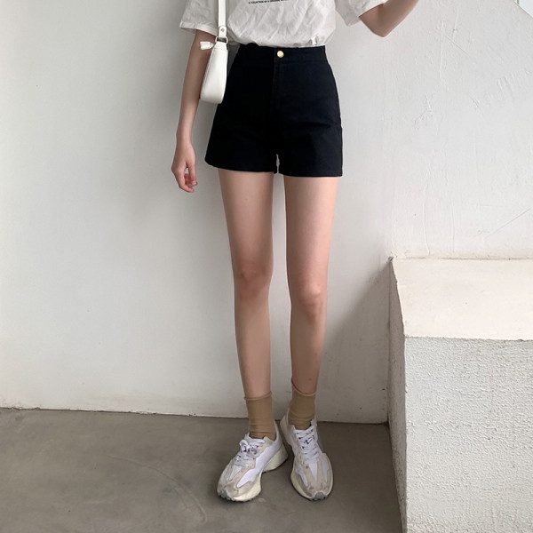 Quần short jean SUXI lưng cao thời trang cho nữ
