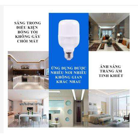 Bóng Đèn LED Buld Trụ Nhựa Tiết Kiệm Điện Năng - 5w, 10w, 20w, 30w, 40w, 50w