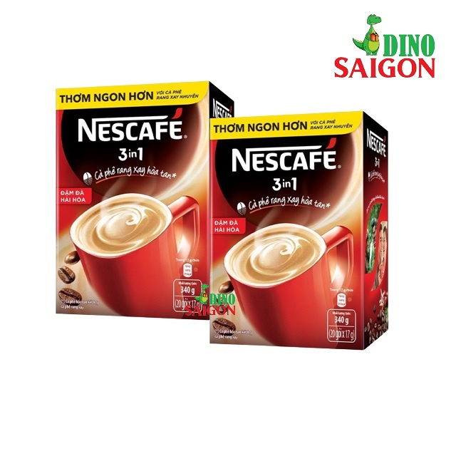 Bộ 2 Hộp Cà Phê Rang Xay Hòa Tan Nescafé 3in1 Đậm Đà Hài Hòa (Hộp 20 gói x 17g)