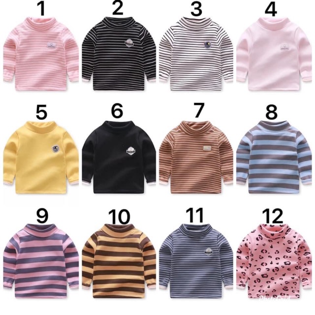 SET 2 ÁO CỔ CAO LÓT LÔNG BÉ