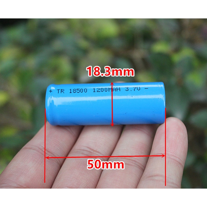 Pin Lithium 18500 3.7V 1200mA - Pin có thể sạc lại