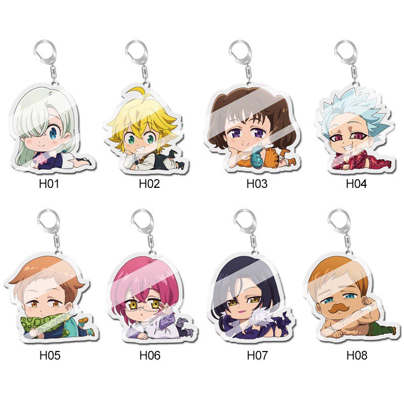 Tmdbyx Móc Khóa Nhựa Acrylic Trong Suốt Hình Nhân Vật Meliodas Elizabeth Hawk Trong Phim Seven Deadly Sins