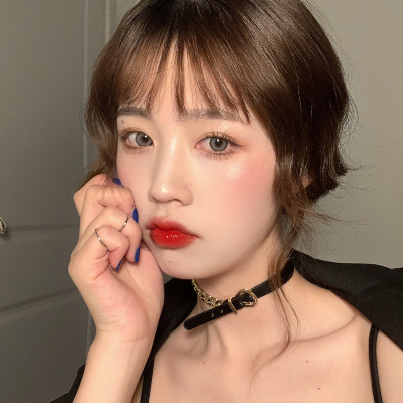 Vòng Cổ choker Dây Da Màu Đen Với Khóa Kim Loại Phong Cách Cổ Điển 19903 Thời Trang