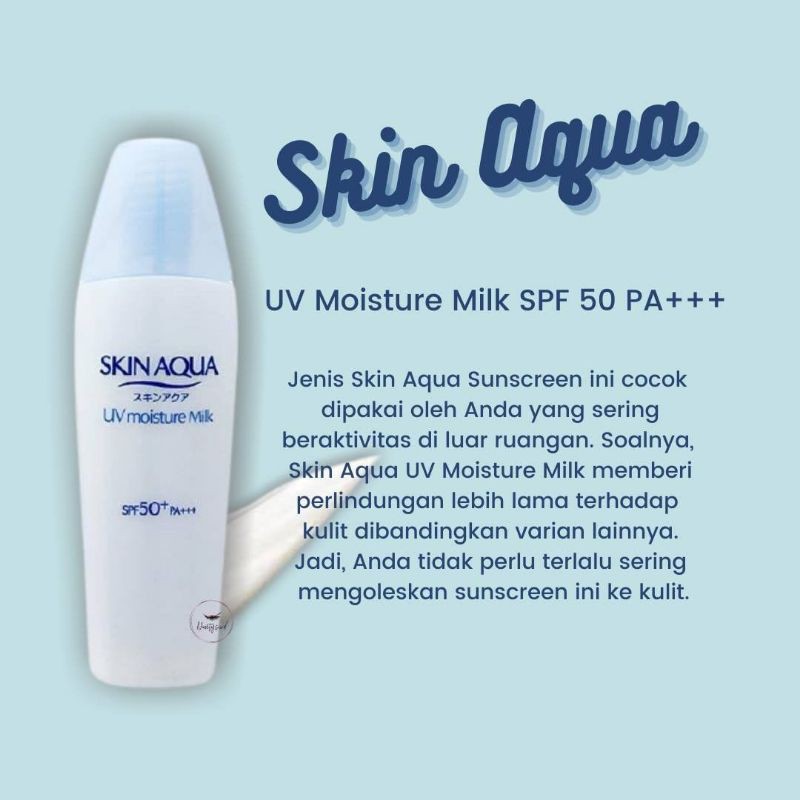 (Hàng Mới Về) Sữa Dưỡng Ẩm Skin Aqua Uv 50 + Pa + + +