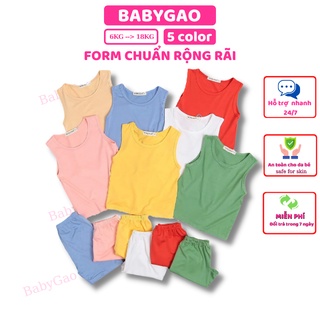 Bộ Sát Nách Cho Bé Gái Bé Trai BABYGAO, Đồ Hè Ba Lỗ Thun Lạnh Cực Mát