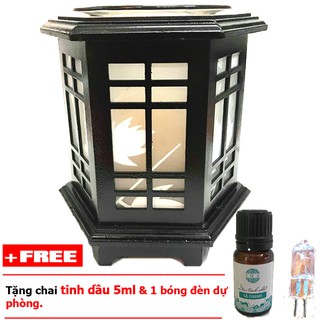 Đèn xông tinh dầu chất liệu gỗ