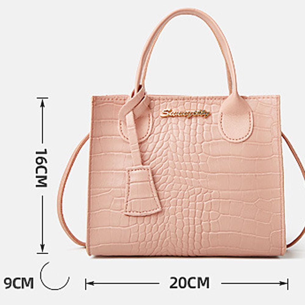 Túi đeo chéo vân da cá sấu màu kẹo phong cách Hàn Quốc thời trang cho nữ