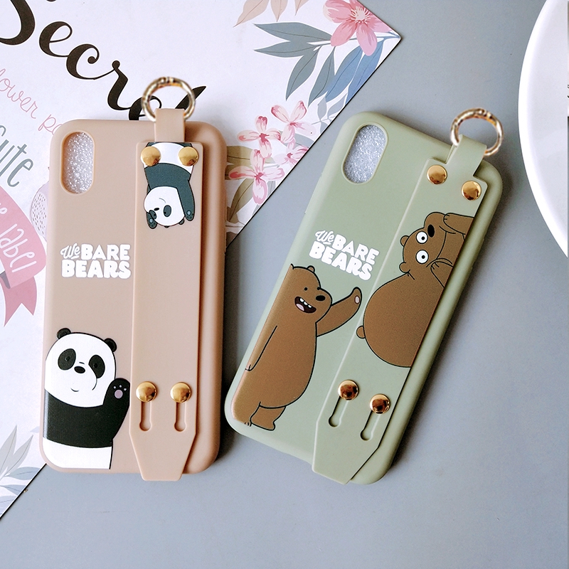 Ốp điện thoại silicon dẻo kèm dây đeo cổ tay in hình cho iPhone XR X XS XSMax 6 6s 7 8 6plus 8plus 11 11Pro 11Promax 12 12Pro 12Promax 13 14