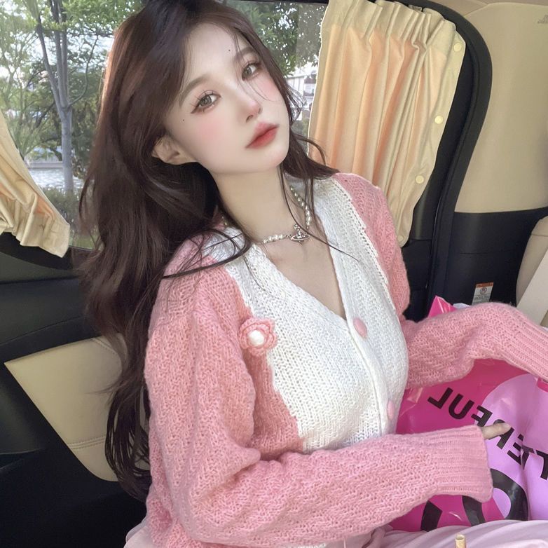 Áo Khoác Cardigan Dệt Kim Cổ Chữ V Dáng Rộng Thời Trang Mùa Thu 2022