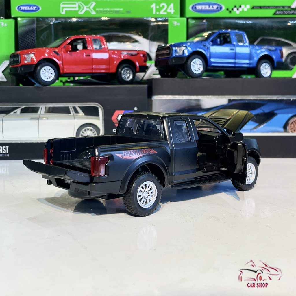 Xe mô hình bằng sắt Ford Ranger tỉ lệ 1:32 giá rẻ hãng MiniAuto màu đen