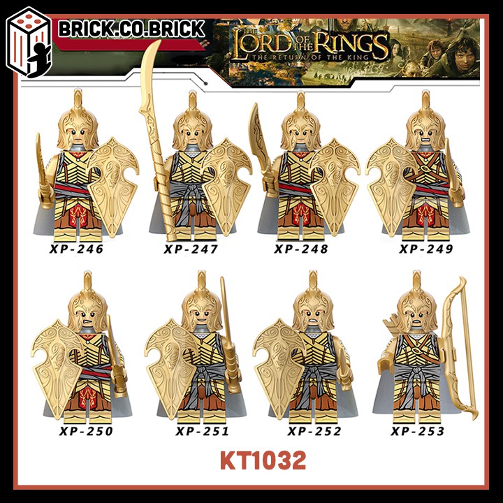 Castle lính gác trong phim Lord of the rings Đồ chơi lắp ráp sáng tạo- Non lego và minifigure nhân vật trung cổ KT1032