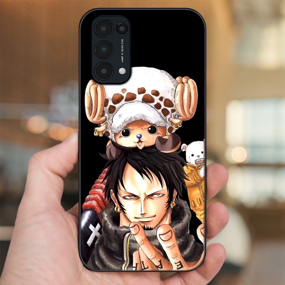 Ốp lưng Oppo Reno 5 viền đen in hình Law One Piece