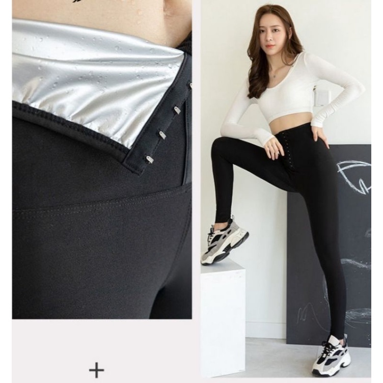 [HÀNG QUẢNG CHÂU] Quần áo đổ mồ hôi tập gym thể thao,na nô đổ mồ hôi sinh nhiệt tan mỡ dáng dài legging | BigBuy360 - bigbuy360.vn
