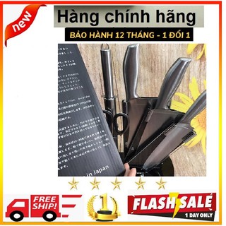 Bộ dao Nhật inox 6 món (hàng chuẩn), chặt thịt gà thoải mái đảm bảo chất lượng