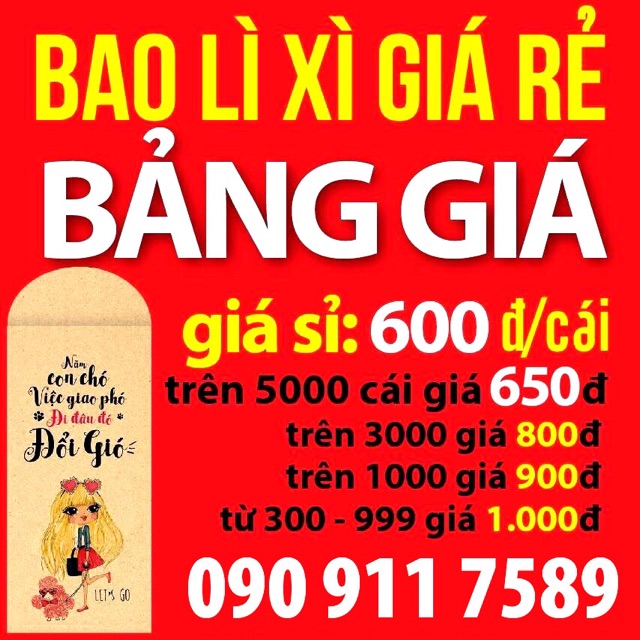 Combo 300 lì xì giá 300k