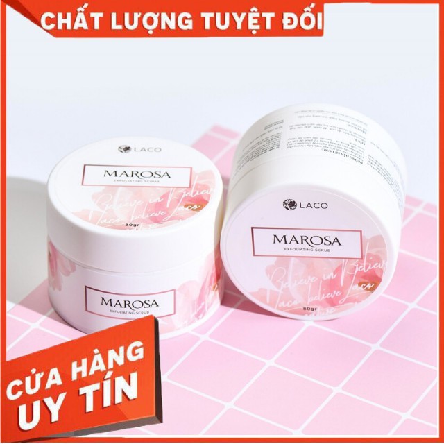Tẩy da chết Marosa Scrub Laco - Tẩy da chết chiết xuất hoa hồng làm sạch và mịn da, giúp da trắng hồng rạng rỡ | BigBuy360 - bigbuy360.vn