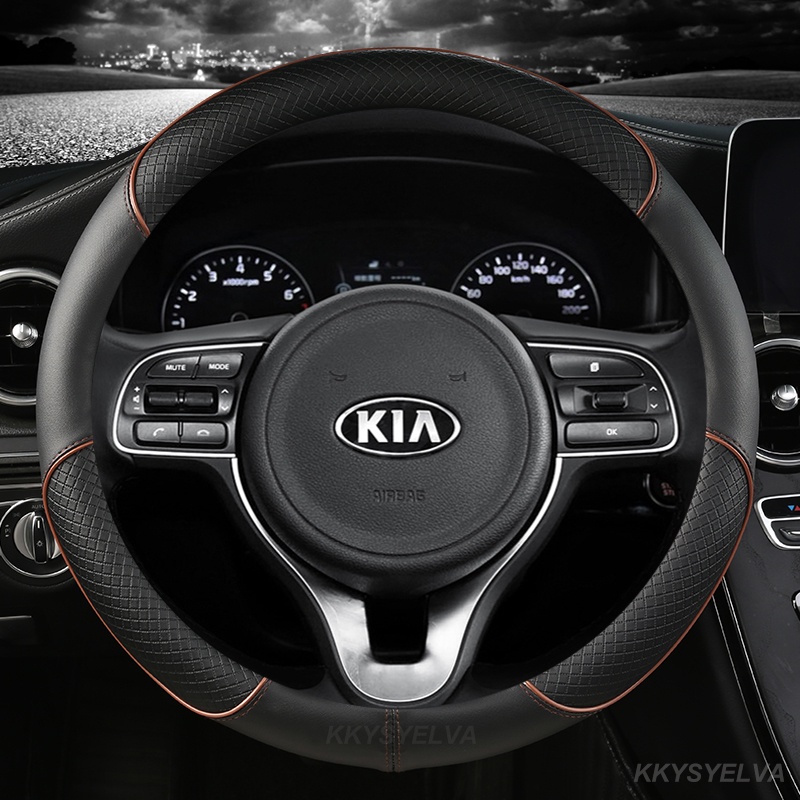 Vỏ Bọc Vô Lăng Bằng Da Chống Trượt Cho Kia Sportage Sid Rio 3 Soul Sportage Ceed Sorento Cerato K2 K3 K4 K5 KX3