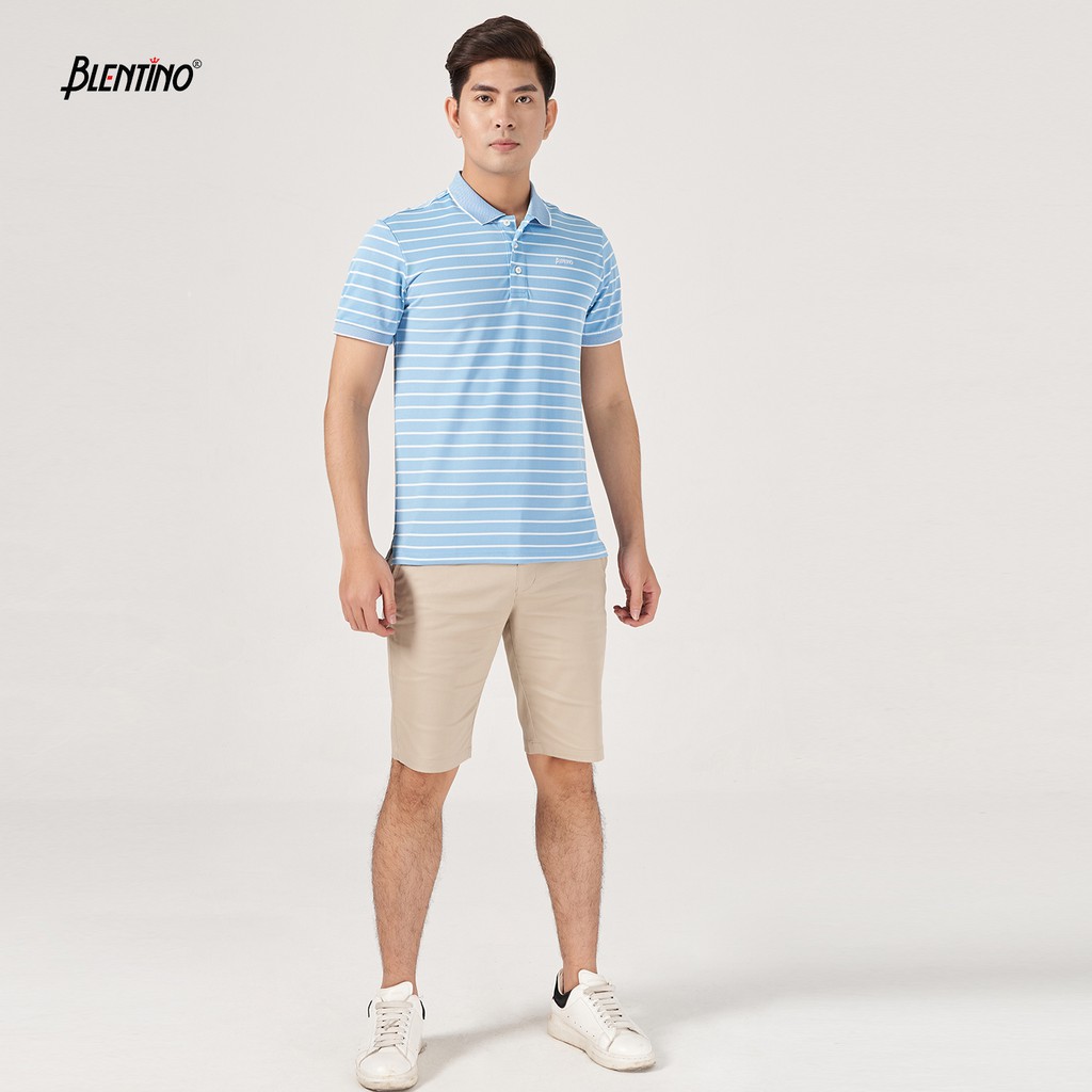 [Mã LTBAUAB22 giảm 7% đơn 99K] Blentino áo polo kẻ sọc nam 95% rayon PL66820