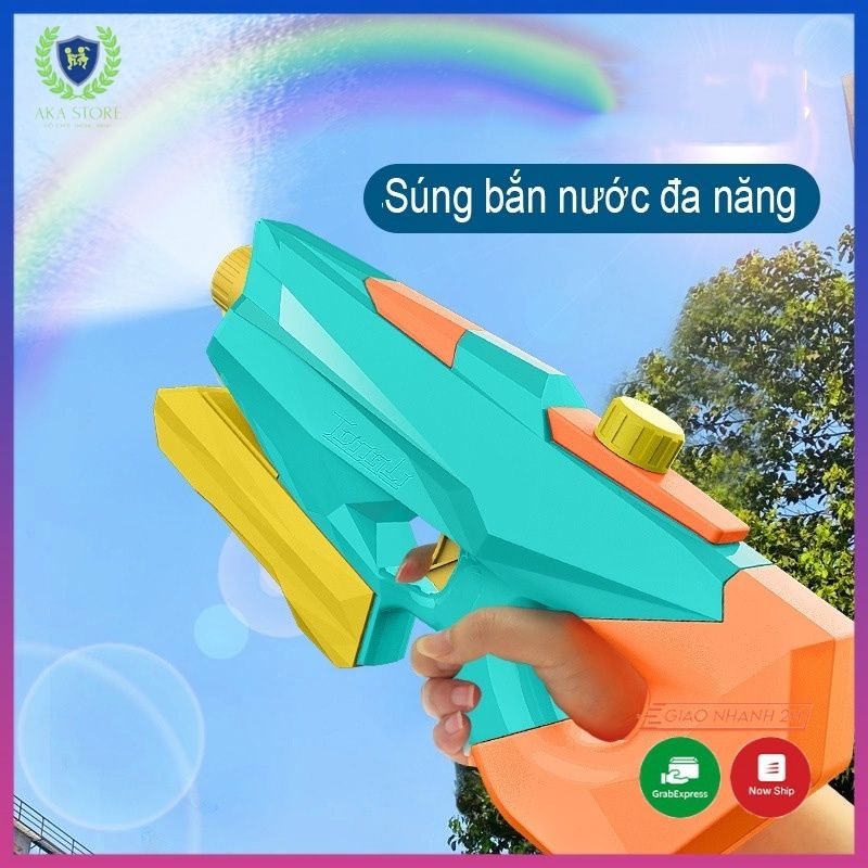 Súng Nước Áp Lực Nhiều Chế Độ Bắn, To Đại, Bắn nước Xa 7 Mét, đồ chơi mùa hè mẫu mới nhất 2022, AKA Store