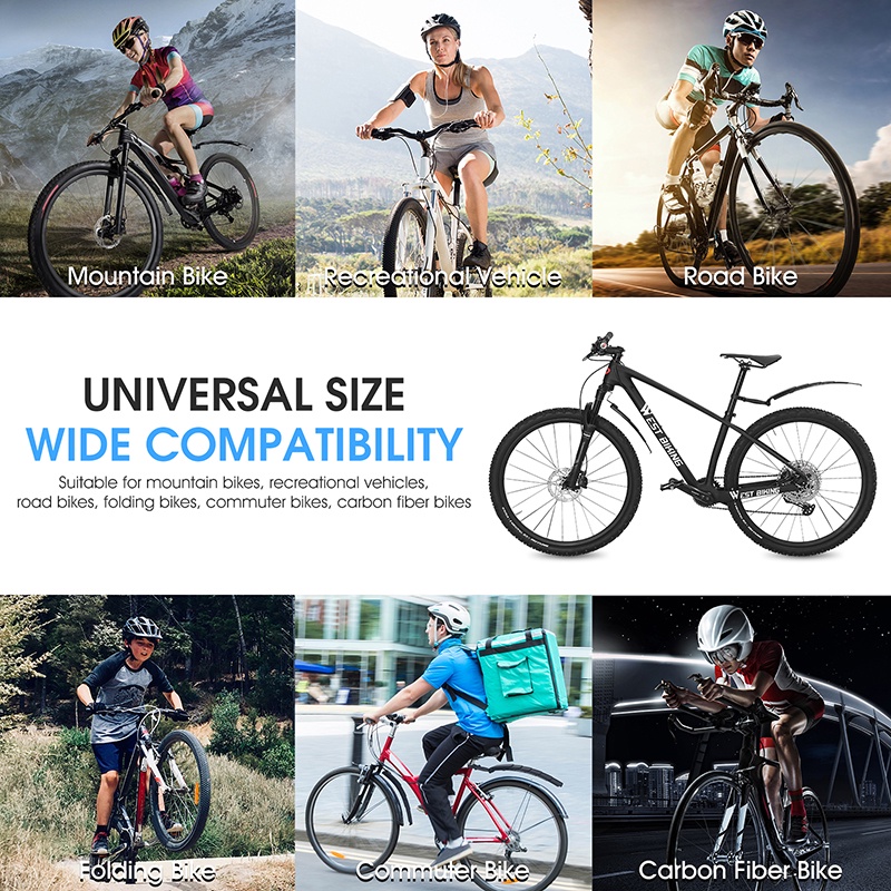Dải chắn bùn phía trước/ phía sau WEST BIKING tiện lợi dành cho xe đạp leo núi xe đạp gấp