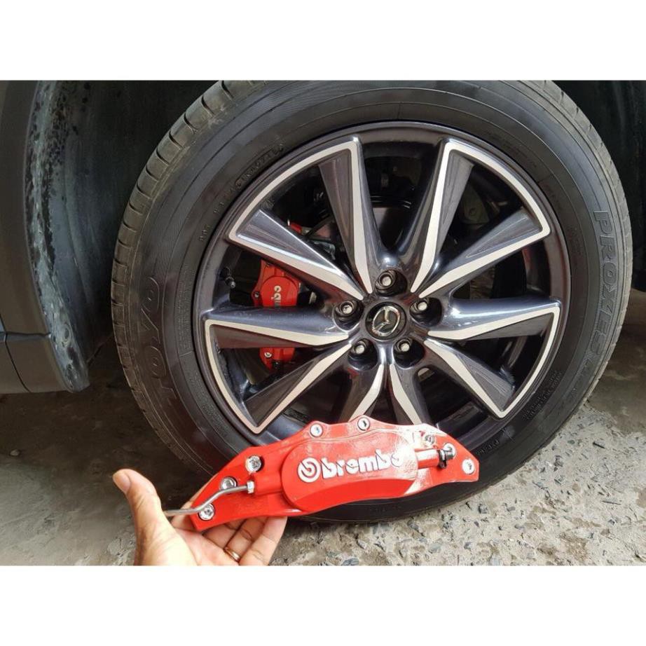 Bộ 2 Ốp má phanh Brembo cho xe ô tô size 16-17inch Bảo Hành Uy Tín Lỗi 1 Đổi 1