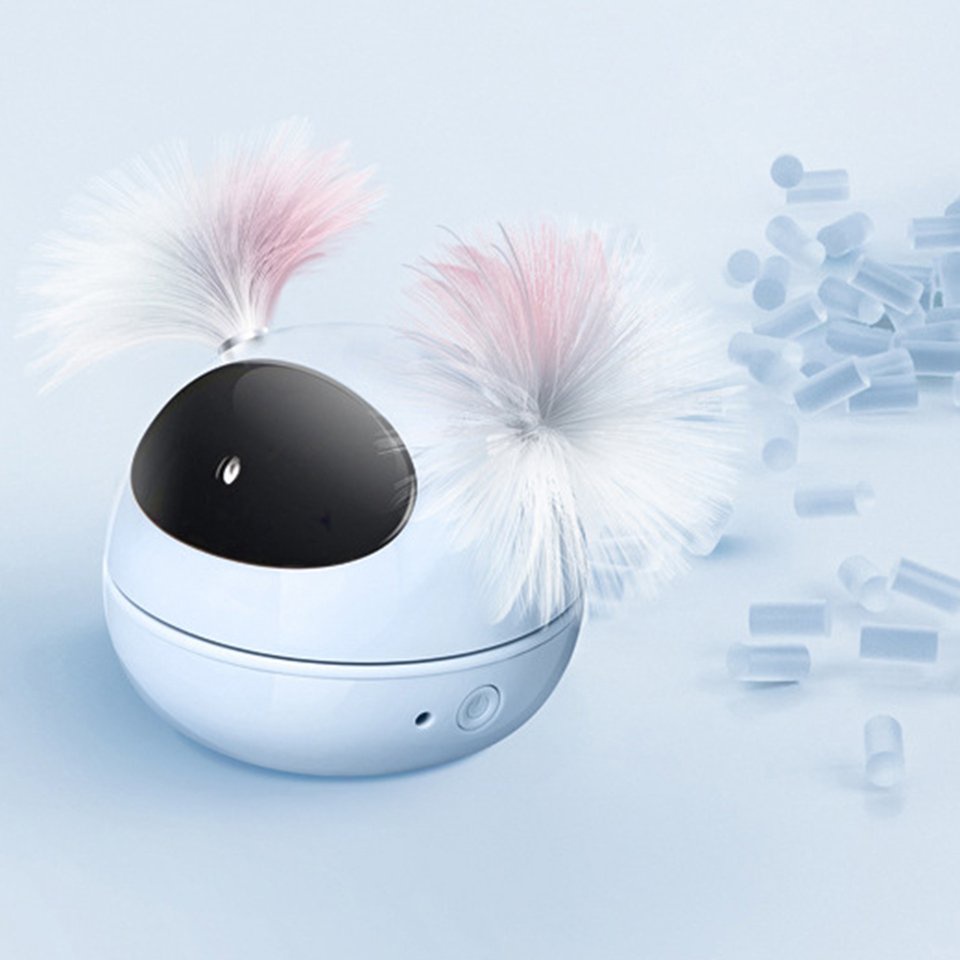 Đồ chơi robot lông vũ thông minh tự động 12-09 cho mèo cưng