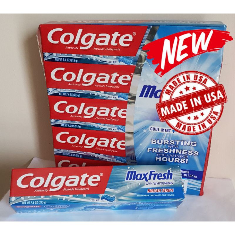 Kem Đánh Răng Colgate MaxFresh Trắng Răng, Thơm miệng, Chống Sâu Răng Của Mỹ 215g - Chị Vịt Shop