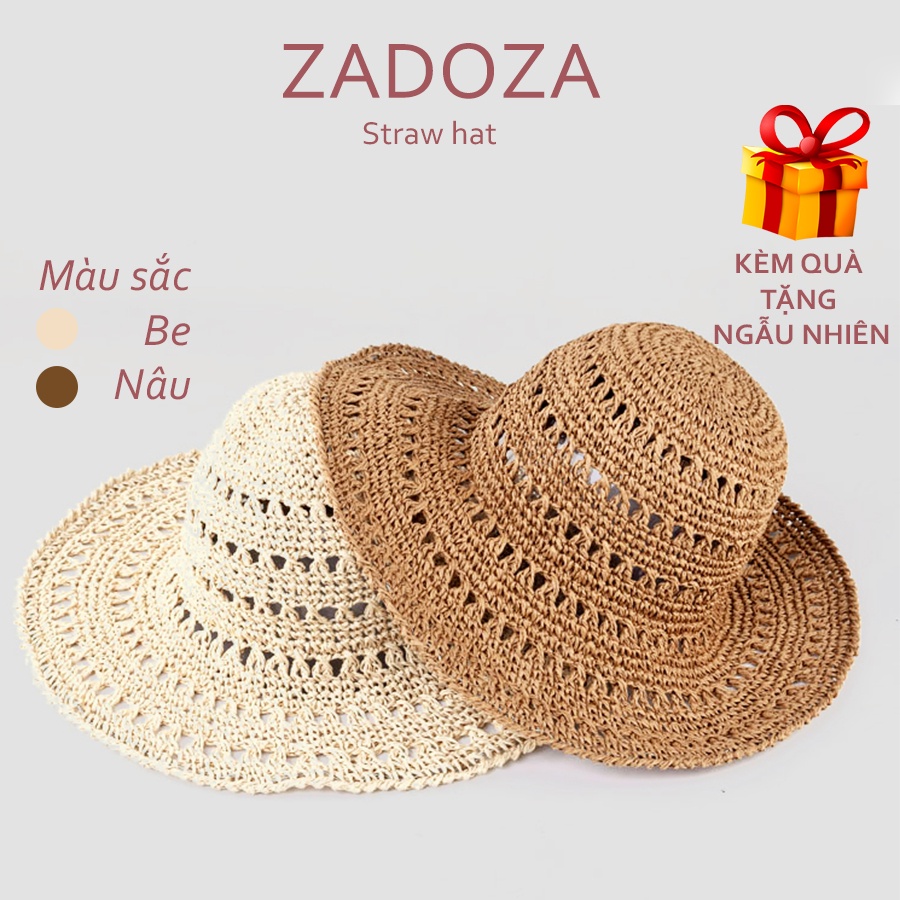 [Có Sẵn- Hàng cao cấp ]- Mũ cói nữ đi biển mềm đan to mã 06
