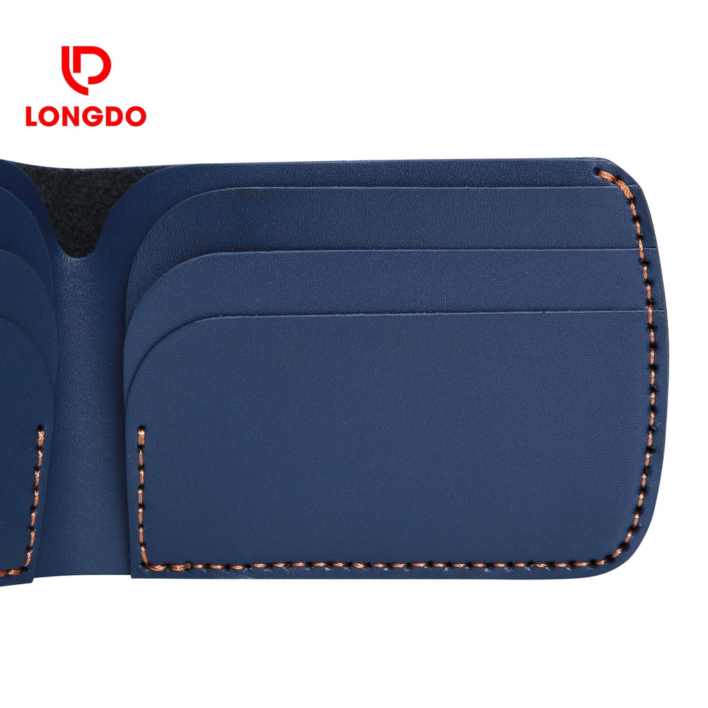 Ví nam da bò - Cam kết 100% da bò thật - Bảo hành 5 năm - Thương hiệu uy tín Longdo Leather - B04